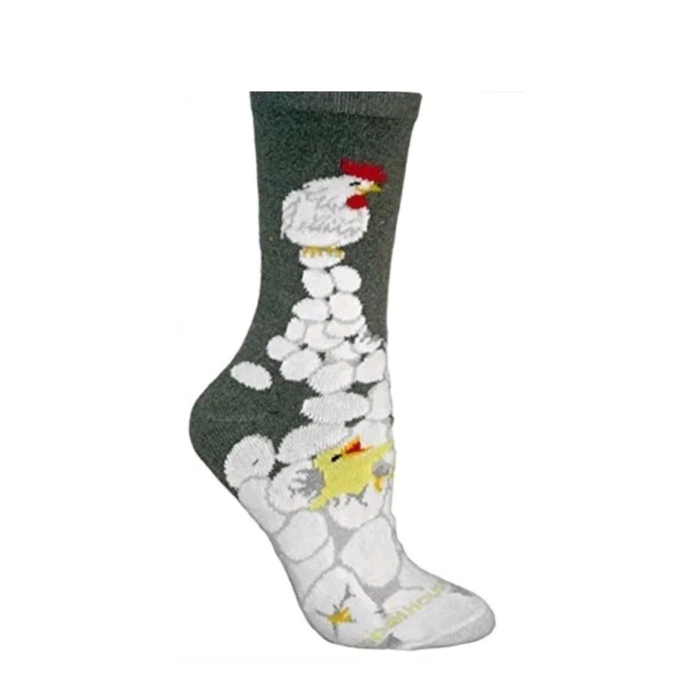 Wheel House Designs Novelty Socks-Chicken Chicks & Eggs! Size‎ 9-11